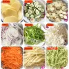 Mahlen kommerzieller Multifunktions -Gemüse -Slicer -Schneider elektrischer Kartoffel -Lotus -Wurzel -Scheibe -Maschine geschnittene Karottengurkenscheibe geschnitten