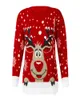 Sweety Christmas Reindeer Sweater Printed Women Women Oneck Long Sleeve Tops Womens Autumn Winter Holiday Party Cashal Complements7959603