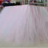 Table Skirt 91.5 80 cm A Yard Tucled Color Tulle for Wedding Decoration Tutu Favors Home Textile