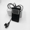 Radio Portable AM/FM Mini Radio Dual Band Stereo Pocket Tiny Digital Radio Mottagare med LCD -skärmens hörlursuppladdningsbart batteri