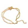 Łańcuch Bracelets luksusowe naturalne perły słodkowodne bransoletka bransoletka regulowana dla kobiet prezenty imprezowe vintage biżuteria akcesoria OTPMU