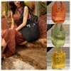 2024 PRA Designer Bag Axel Bag Beach Bag Fashion Mesh Hollow Woven Shopping Påsar för Summer Straw Tote Bask Basket Straw Bag