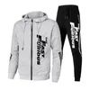 Mens Tracksuit Spring and Autumn Sweatpants Twopiece Set Printing Sport Jacketrunning Trousers Fast Furious Overcoat 240220