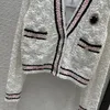 Milan Runway Sweaters 2024 New Spring Crew Neck Long Sleeve Tops Brand Same Style Coats Women's Designer Sweater 0302-3