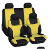 Car Seat Covers Ers 8Pcs Comfortable Fashion Protectors For All Seasons Parts Drop Delivery Mobiles Motorcycles Interior Accessories Dhehx