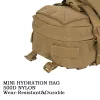 Sacs mini sac d'hydratation sac à dos tactique porteuse d'eau molle ykk zipper pochet militaire de chasse militaire 500d nylon extérieur sports