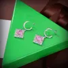 Diamond jewelry earrings designer for women luxury earrings love Irregularity Stud Earrings Pink purple colored rhinestones accessories