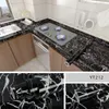 60cm*1m Kitchen Wall Sticker Waterproof Heat Resistant Marble Self Adhesive Marble Pattern Wallpaper Decoration 240227