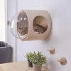 Scratchers Spaceship Gamma Pet Bed for Cat & Dog Window Perch Cat Tree Made of Wood Wall Mounted Cat Bed Indoor Cat DIY Mansion