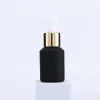 Bottles 3pcs/lot Empty 30ml Oblique Shoulder Matte Black Glass Bottle With Dropper Essential Oil Bottle 1oz Perfume Bottle