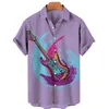 Männer Casual Shirts 2024 Hawaiian Shirt Musik Grafik 3D Gedruckt Herren Tops Designer Übergroßen T-shirt Männer