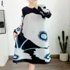 Dress Miyake Pleated Women Dress Simple Design Temperament Highend Luxury Aline Skirt Elegant Clothing 2024 Summer New Hot Sales