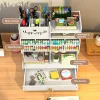 Markers Desktop Pen Holder Storage Box DIY Multifunktionell klassificering Penhållare Skolkontor Diagonal Marker Stationery Supplies