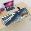 Pads Cool Hedgehog Surfing Gaming Mouse Pad Rubber Stitched Edges Mousepad 31.5'' X 11.8''