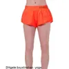 Designers Lululemens Yoga Shorts Fit Zipper Pocket High Rise Séchage rapide LooseLemon Femmes Train Style Lâche Respirant Gym Qualité