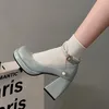Модельные туфли, расшитые бисером туфли на высоком каблуке Marie Janes, женские летние сандалии в стиле Лолиты, модельер 2024, неглубокие массивные туфли-лодочки для вечеринок