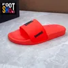 Pool Slide Designer Slippers Bandana Chain Red Black Debossed White Rubber claquette pantoufle sandles Flats Mules Summer Mens Womens Beach Shoes Sandals 2024