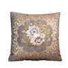 Travesseiro 2024 Chenille Jacquard Bordado Flor Capa Veludo Fronha Home Store Decorativo Sofá Carro Lance Caso