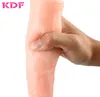 Realistische Enorme Dildo Vibrator Naakt Kleur Kunstmatige Clitoris Latex Volwassen Speeltjes voor Vrouwen Kut Stimulator Nep Penis Grote Dildo Y195034341