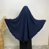 Roupas étnicas 2024 de alta qualidade Nida Ruffles Khimar Mulheres Muçulmanas Oração Hijab Cachecol Eid Ramadan Islâmico Niqab Abaya Vestido Kimono Robe