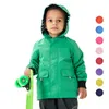 Куртки От 3 до 9 лет, детские куртки для мальчиков и девочек с капюшоном, весенне-осенняя верхняя одежда, непромокаемая детская спортивная одежда от дождя, ветровка на хлопковой подкладке