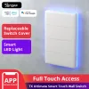 Kontrola Sonoff T5 WIFI Smart Light Switch Full Touch Wall Swtiches Pretrlight Pilot Prace z Alexa Google Home 1/2/3/4