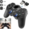 GamePads trådlösa GamePad för PC för PS3 Android Phone TV Box Joystick 2.4G JoyPad Fjärr för Xiaomi Micro USB/Type C OTG Smart Phone