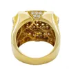 Bague de luxe en diamant pour hommes, 3,5 ct, en or massif, 10K, 14K, 1,45 ct, coupe ronde, écrasée, glacée, hip hop, bijoux fins