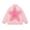 Cotton jacket for women and men, thickened and cotton padded early spring new star couple cotton jacket