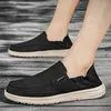 Casual 550 2024 Fashion Men Shoes Canvas Summer Breathable Slip on Flats Male Loafers Non-slip Lazy Vulcanized Sneakers Non- 779 N-slip N-