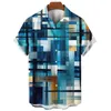 Herren-Freizeithemden, Hawaii-Hemd, gestreift, Grafik, 3D-gedruckt, kariert, Herren-T-Shirt, Designer Original Laple