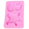 Bakvormen Byjunyeor M251 Kerstmis Kerstman Sneeuwpop Epoxy UV-hars Siliconen mal Taartdecoratie Fondant 3D Food Grade DIY