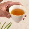 Conjuntos de chá Tradições Chinesas Gai Wan Conjunto de Chá Cerâmica Gaiwan Pote de Porcelana para Viagens Chaleira Bonita e Fácil