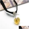 Colliers pendentifs Japon Harajuku Collier en forme de coeur Pendentif en résine avec chaîne Veet Vintage Peach Choker pour les filles 6 couleurs Drop Deli Dhwtc