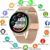 Zegarki Smart Watch kobiety Wodoodporne Smartwatch Kobiety okrągły Full Touch FitnessTracker Monitor krwi