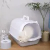 Dozen Kattenbak gesloten kattenbak kattenurinoir spatwaterdicht kattenbakje met lepel om kittenhuis schoon te maken plastic kattenurinoir
