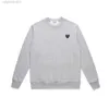 Designer Mens Hoodies Com Des Garcons Grey Cdg Sweatshirt Play Black Heart Crewneck Sweatshirts Brand xl