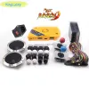 Joysticks pandora kutusu 9d 2222 1 arcade versiyonu jamma oyun tahtası hdmi vga diy arcade ktis ile joystick siyah kapak düğmeleri hoparlörler kilitler