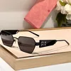 2024 Outdoor MIU Logo Occhiali da Sole Uomini e Donne Polygonal Metal Frame Acetato Lens Gambe Leisure Travel Style Occhiali Sole SMU53W