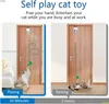 Cat Feather Toyshanging Electric Cat Toys för inomhus CatSraTractable Cat Teaser ToyExercise Kitten Toys Automatic Kitten Toy 240226