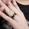 Cluster Ringe Hohe Qualität Edelstahl Männer Western Titan Schwarz Weiß Ring Für Modeschmuck