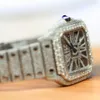 Relógio de pulso moderno para homens com clareza VVS e diamantes com certificação GRA elaborados em diamante de moissanite, usados em qualquer ocasião