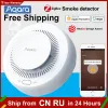 Controllo Aqara Rilevatore di gas di fumo intelligente Zigbee3.0 Monitor di allarme antincendio Avviso sonoro Sicurezza domestica APP Controllo remoto Mi Home Homekit