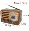 Radio Luxury Design Wireless Bluetooth Speaker Vintage FM Radio Receiver Rechargeable HIFI Sterero Mp3 PlayerSUPPORT USB/SD/TF