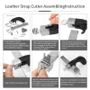Verktyg Wuta Professional Sharp Leather Strap String Belt Cutter Justerbar DIY Handskärningsverktyg med 2 blad Hantverksläderverktyg