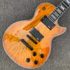 Niestandardowy sklep, Made in China, LP Niestandardowa wysokiej jakości gitara elektryczna, czarny odbiór, sprzęt, podstrunnica z drzewa różanego