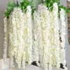 Glicine artificiale Vite Rattan Fiore di seta 1,64 metri per centrotavola di nozze Decorazioni Bouquet Ghirlanda Ornamento per la casa 2024302