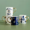 Blue Eye Coffee Cup Devils Turkish Ceramic Mug Home Breakfast Milk Novelty Water Afternoon Tea Couples Gifts 240301