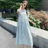 Dresses Hubblebubble Sleeve Pregnant Women Floral Fairy Dress Summer Plus Size Maternity Chiffon Dress Long Loose Pregnancy Dress