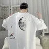 T-shirty męskie Pełne 8xl-M Pure Bawełna T-shirt z krótkim rękawem dla mężczyzn Summer New Pi Shuai nadrukowana pół rękawowa koszulka z powiększoną ciężarem